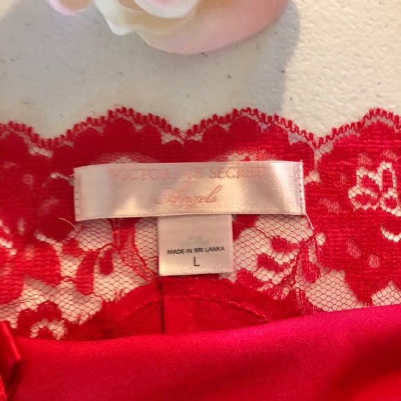 Victoria Secret Red Satin Lace Chemise LIKE NEW! - Picture 8 of 13
